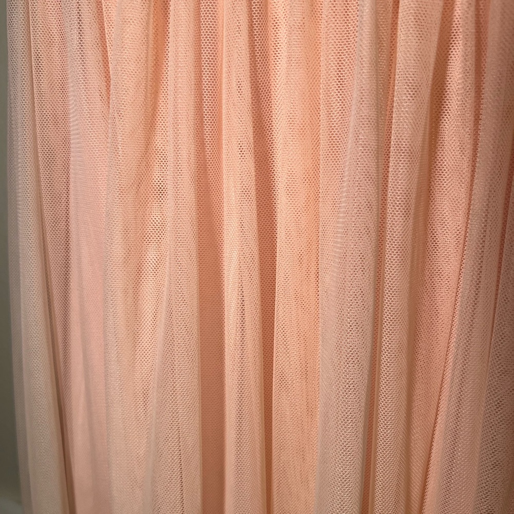 NWT Torrid blush pink maxi skirt with black lace - Picture 3 of 5